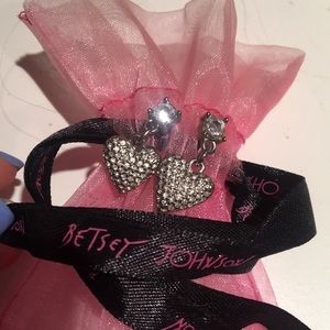 Betsey Johnson Heart Earrings